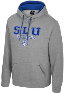 Colosseum Saint Louis Billikens Mens Grey Charlie Long Sleeve Hoodie