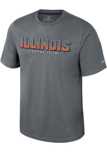 Colosseum Illinois Fighting Illini Charcoal Forget Short Sleeve T Shirt