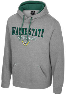 Colosseum Wayne State Warriors Mens Grey Charlie Long Sleeve Hoodie