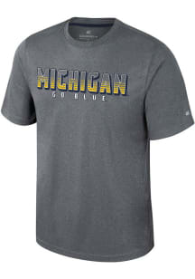 Colosseum Michigan Wolverines Charcoal Forget Short Sleeve T Shirt