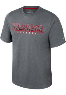 Colosseum Nebraska Cornhuskers Charcoal Forget Short Sleeve T Shirt