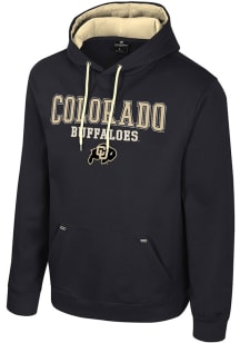 Colosseum Colorado Buffaloes Mens Black Charlie Long Sleeve Hoodie