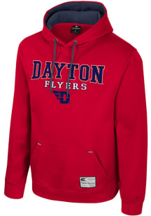 Colosseum Dayton Flyers Mens Red Charlie Long Sleeve Hoodie