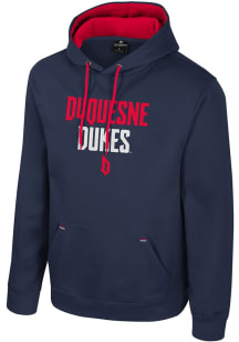 Colosseum Duquesne Dukes Mens Navy Blue Charlie Long Sleeve Hoodie