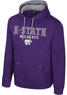 Colosseum K-State Wildcats Mens Purple Charlie Long Sleeve Hoodie