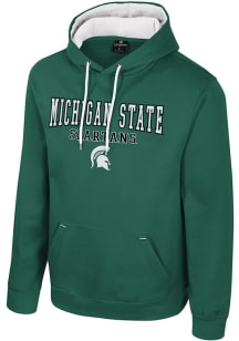 Colosseum Michigan State Spartans Mens Green Charlie Long Sleeve Hoodie