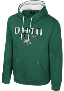 Colosseum Ohio Bobcats Mens Green Charlie Long Sleeve Hoodie