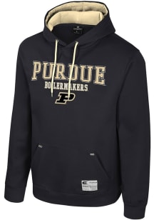 Colosseum Purdue Boilermakers Mens Black Charlie Long Sleeve Hoodie