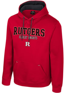 Colosseum Rutgers Scarlet Knights Mens Red Charlie Long Sleeve Hoodie
