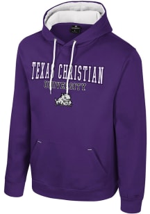 Colosseum TCU Horned Frogs Mens Purple Charlie Long Sleeve Hoodie