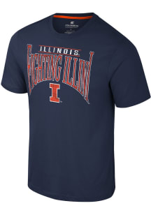 Colosseum Illinois Fighting Illini Navy Blue Truth Two Design Short Sleeve T Shirt