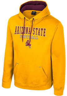 Colosseum Arizona State Sun Devils Mens Gold Charlie GCC Football Long Sleeve Hoodie