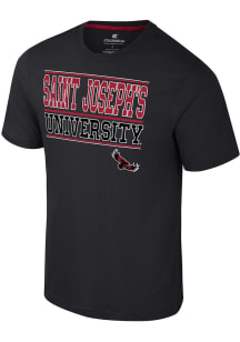 Colosseum Saint Josephs Hawks Black Truth Short Sleeve T Shirt