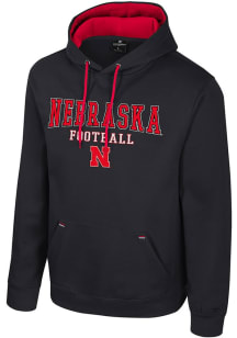 Colosseum Nebraska Cornhuskers Mens Black Charlie GCC Football Long Sleeve Hoodie