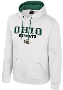 Colosseum Ohio Bobcats Mens White Charlie Long Sleeve Hoodie