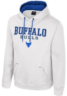 Colosseum Buffalo Bulls Mens White Charlie Long Sleeve Hoodie