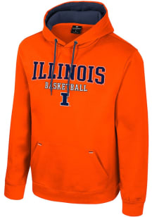 Colosseum Illinois Fighting Illini Mens Orange Charlie Mens Basketball Long Sleeve Hoodie
