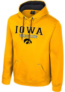 Colosseum Iowa Hawkeyes Mens Gold Charlie GCC Wrestling Long Sleeve Hoodie