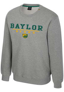 Colosseum Baylor Bears Mens Grey Charlie Long Sleeve Crew Sweatshirt
