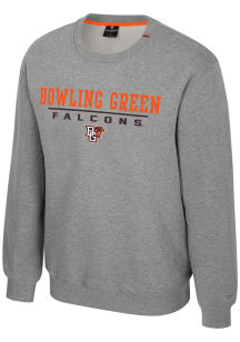 Colosseum Bowling Green Falcons Mens Grey Charlie Long Sleeve Crew Sweatshirt
