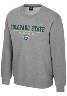 Colosseum Colorado State Rams Mens Grey Charlie Long Sleeve Crew Sweatshirt