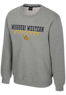 Colosseum Missouri Western Griffons Mens Grey Charlie Long Sleeve Crew Sweatshirt