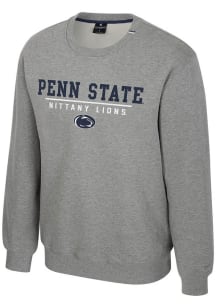 Colosseum Penn State Nittany Lions Mens Grey Charlie Long Sleeve Crew Sweatshirt