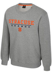 Colosseum Syracuse Orange Mens Grey Charlie Long Sleeve Crew Sweatshirt