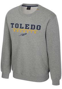 Colosseum Toledo Rockets Mens Grey Charlie Long Sleeve Crew Sweatshirt