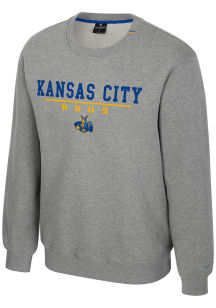 Colosseum UMKC Roos Mens Grey Heather Charlie Long Sleeve Crew Sweatshirt