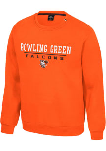 Colosseum Bowling Green Falcons Mens Orange Charlie Long Sleeve Crew Sweatshirt