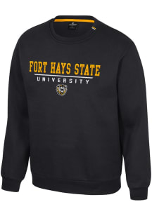 Colosseum Fort Hays State Tigers Mens Black Charlie Long Sleeve Crew Sweatshirt