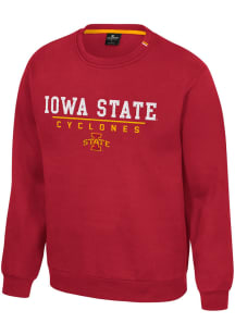 Colosseum Iowa State Cyclones Mens Cardinal Charlie Long Sleeve Crew Sweatshirt