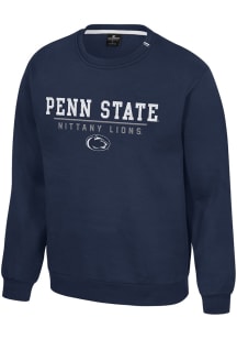 Colosseum Penn State Nittany Lions Mens Navy Blue Charlie Long Sleeve Crew Sweatshirt
