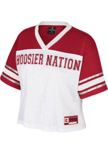 Indiana Hoosiers Womens Colosseum Treasure Fashion Football Jersey - White