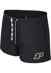 Colosseum Purdue Boilermakers Womens Black Dash Shorts