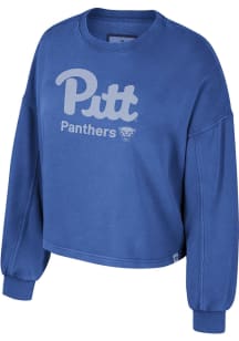 Colosseum Pitt Panthers Womens Blue Taha Crew Sweatshirt