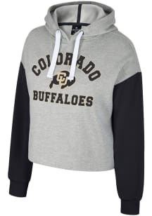 Colosseum Colorado Buffaloes Womens Grey Sage Hooded Sweatshirt