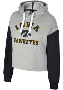 Colosseum Iowa Hawkeyes Womens Grey Sage Hooded Sweatshirt