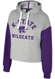 Colosseum K-State Wildcats Womens Grey Sage Hooded Sweatshirt