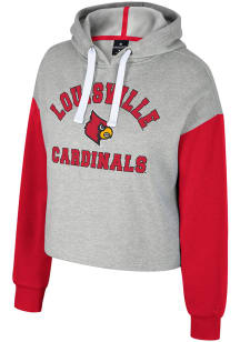 Colosseum Louisville Cardinals Womens Grey Sage Hooded Sweatshirt