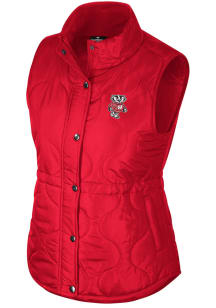 Colosseum Wisconsin Badgers Womens Red Loretta Vest