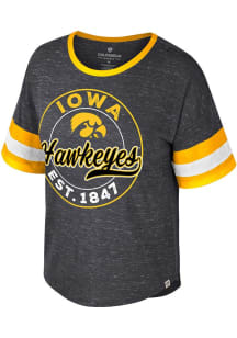 Colosseum Iowa Hawkeyes Womens Black Adventure Short Sleeve T-Shirt