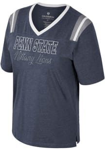 Colosseum Penn State Nittany Lions Womens Navy Blue Lovemore Stitched Short Sleeve T-Shirt