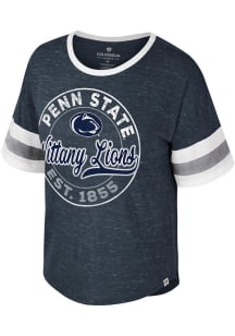 Colosseum Penn State Nittany Lions Womens Navy Blue Adventure Short Sleeve T-Shirt