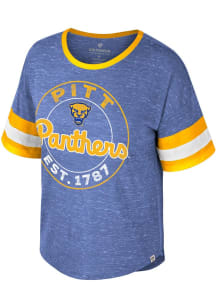 Colosseum Pitt Panthers Womens Blue Adventure Short Sleeve T-Shirt