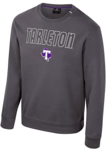 Colosseum Tarleton State Texans Mens Charcoal Zion Long Sleeve Crew Sweatshirt