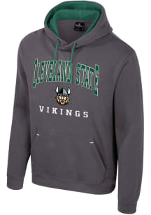 Colosseum Cleveland State Vikings Mens Charcoal Zion Long Sleeve Hoodie