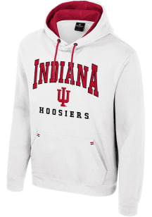 Colosseum Indiana Hoosiers Mens White Zion Long Sleeve Hoodie