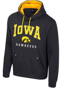 Colosseum Iowa Hawkeyes Mens Black Zion Long Sleeve Hoodie